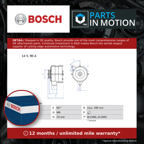 Alternator 0986034150 bosch - alternator,