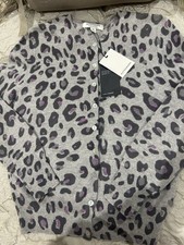 Ladies Pure Cashmere Cardigan Size 10 Grey Mix Autograph