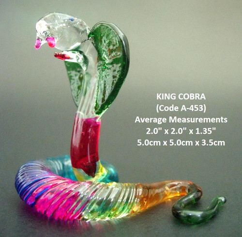 Coloured glass snake king - coloured,
