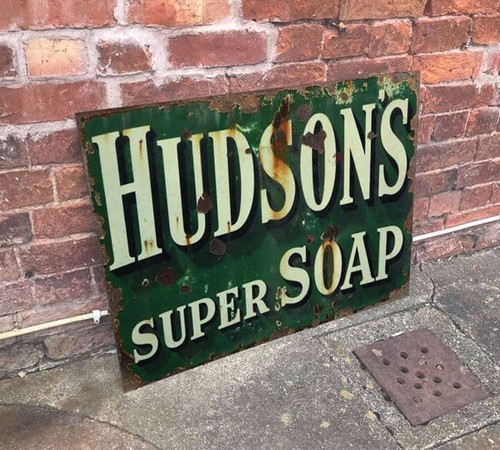 Vintage green hudsons soap - vintage,