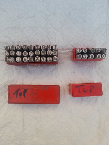 Metal number letter - letter, stamps