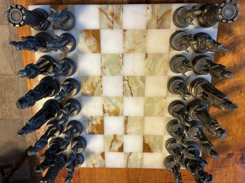 Chess board marble - board, with