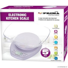 Prima Electronic Kitchen Scale with Bowl 5kg Digital Food Weighing Scales
