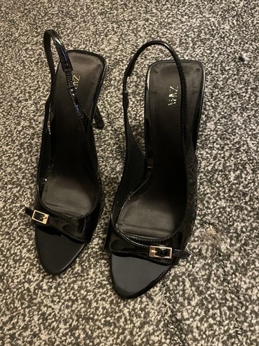 Zara black heels - black, with