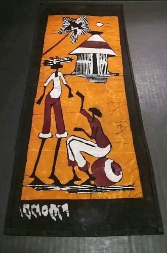 African hand dyed batik fabric - african,