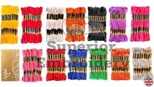 6 Anchor Stranded Cotton Embroidery Thread Skeins All purpose Assorted Colours