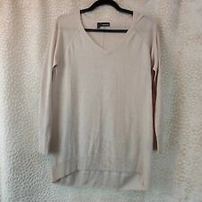 The Kooples Womens Lightweight Jumper Beige Size Small V Neckline Silk Cashmere