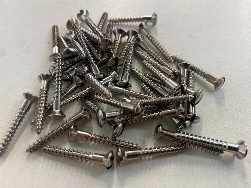 Chrome raised head screws - head,