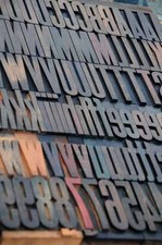 letterpress wood printing blocks 2.83"tall 170pcs wooden type woodtype block old