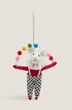 Christmas Felt Mouse Juggling Xmas Bauble Tree Decoration Gift