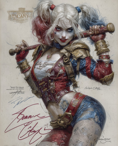 Harley quinn with baseball - harley,
