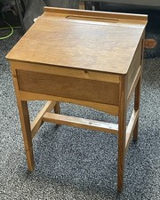 Vintage Pine School Desk 