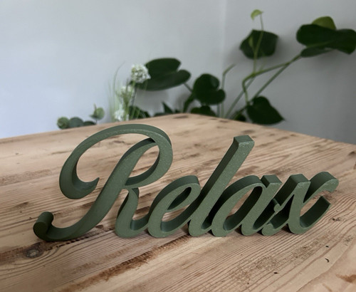 Relax sign word - sign, home