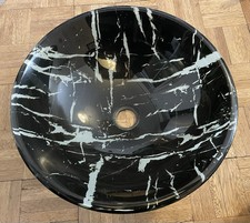 Glass Sink Basin Round Marble