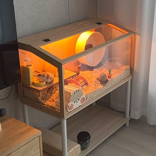 Large wooden hamster cage rat - large,