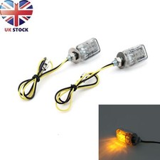 LED Chrome Micro Mini Tiny Small Indicators Turn Signals Motorcycle MotorBike T9