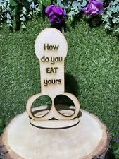 How do you eat yours Easter Willy  laser cut craft blanks sign gift mdf