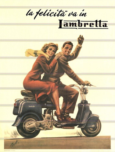 Lambretta retro vintage - lambretta,, metal