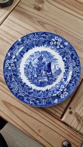 Wedgewood ferrara plate - ferrara, blue