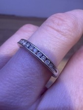 9ct White Gold Half Eternity /