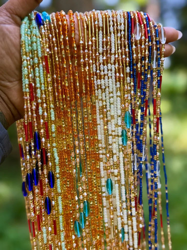 African waist beads tie on - -,