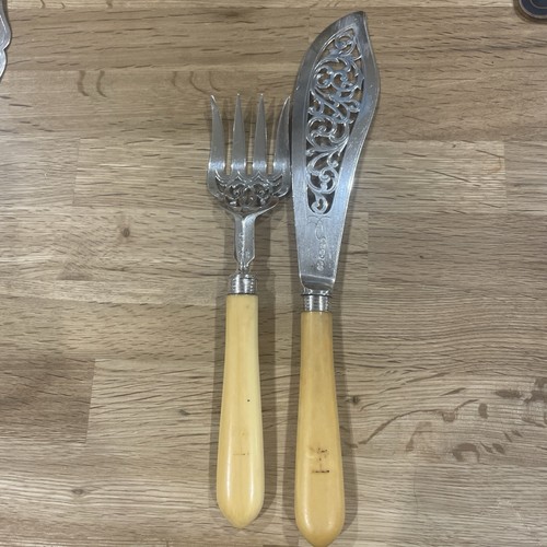 Victorian silver fish - victorian, servers