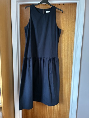 Navy sleeveless drop waist - m&s,