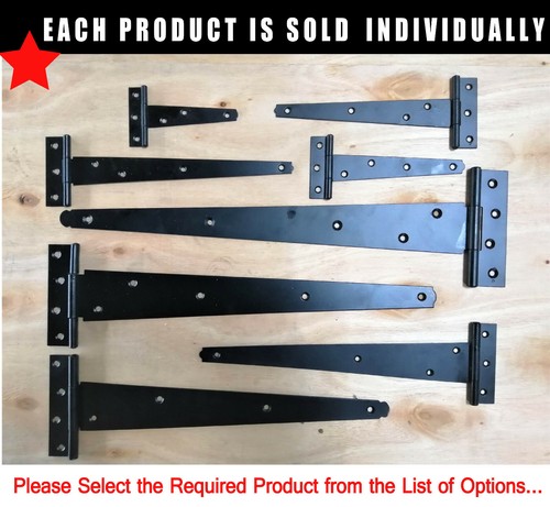 Black finish tee hinges - black,
