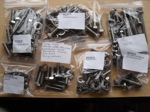 Rover engine rebuild bolts - rover, v8
