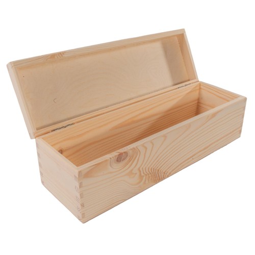 Wooden oblong lidded box - wooden,