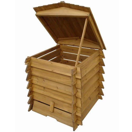 Wooden compost bin - wooden,