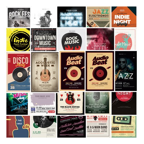 25x retro music rock - rock, band