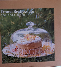 Emma Bridgewater Black Toast Glass Cake Dome £90.00 New 25.5cm
