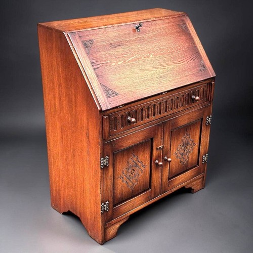Oak writing bureau - oak,
