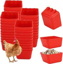 8 16 20pcs Cup Hanging Water Feed Cage Cups Poultry Gamefowl Rabbit Chicken