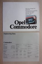 OPEL COMMODORE A orig 1969 UK Mkt Larger Format Sales Brochure & Specs