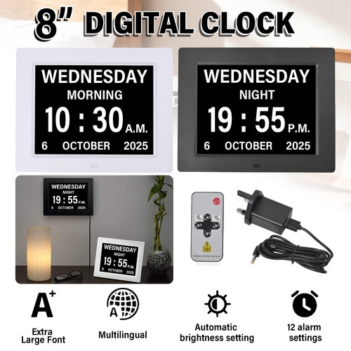 Large dementia clock - 8",