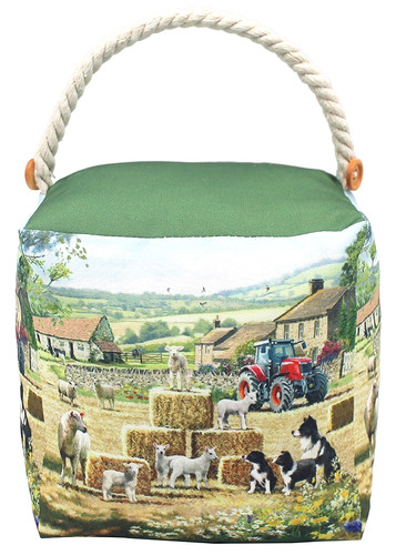 Collie sheep doorstop fabric - sheep,