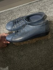 Ecco Blue Leather Lace Up