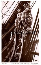 HMS Victory  Figurehead Real Photo postcard Wright & Logan Series