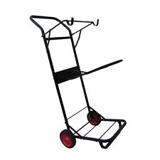 Folding Saddle Rack Trolley Cart (Horse Tack Carrier Rug Rail Hooks)
