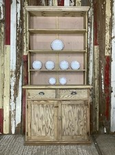 7`4"Hx3`7"W Old Country Kitchen Stripped Pine Welsh Dresser
