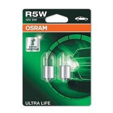 Ultra Life Light Bulb Pair 207 12V 5W R5W BA15S For Signal - Osram 5007ULT-02B