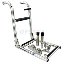 Folding Boarding Ladder Foldable Transom Boat Ladder 3 Step Stainless Steel
