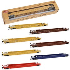 1pc HO Gauge 53ft Well Car 1:87 Concave Bottom 53' Flat Car Wagon C8759