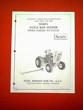 SEARS SICKLE BAR MOWER ATTACHMENT MODEL # 917.253120 OWNER / PARTS MANUAL