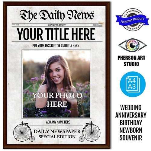 Personalised old newspaper - personalised,