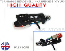 Black Headshell Cartridge & Stylus For DJ Turntable Numark Ion Stanton Technics-