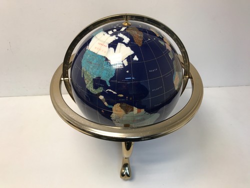 World gemstone globe with - world, 11''