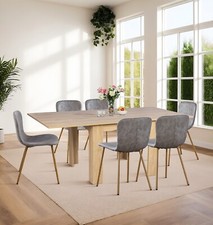 Dining Table Set, Oak Flip Top